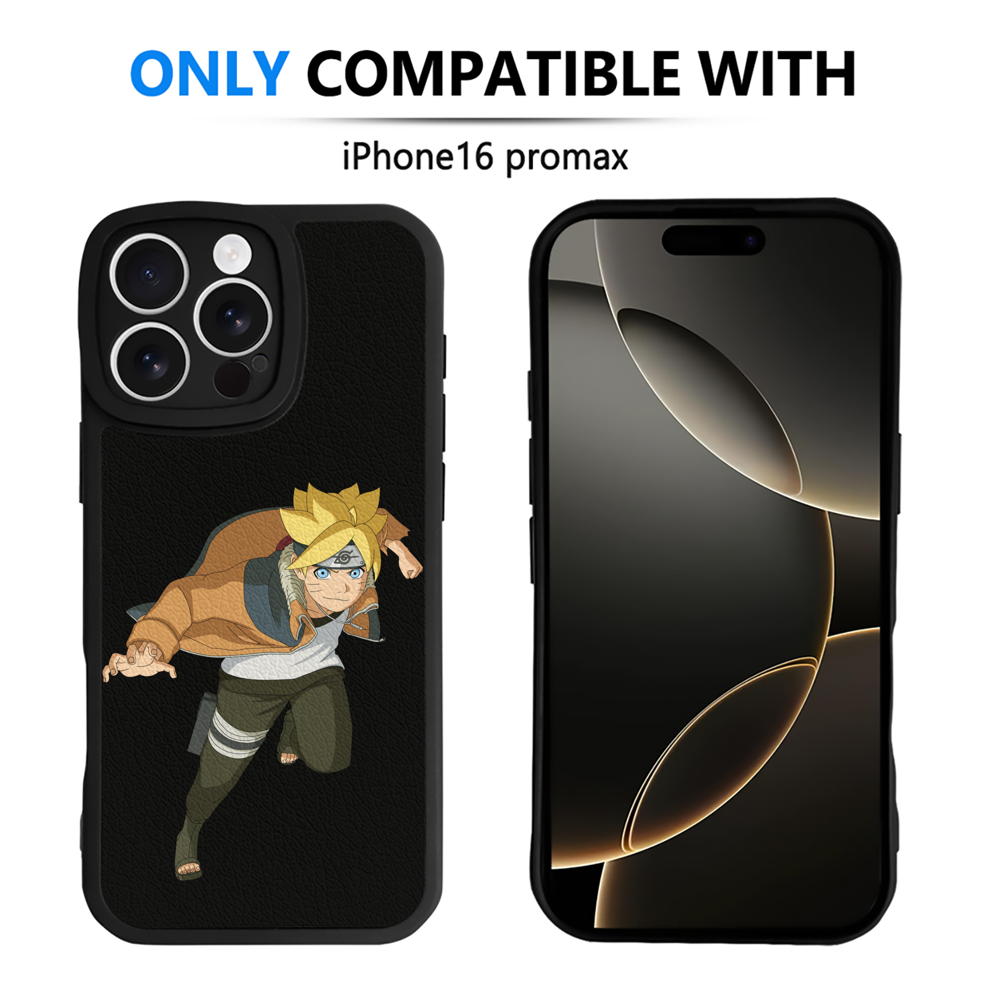 （画像用） NARUTO -ナルト- うずまき ナルト Uzumaki Naruto 【iPhone 16シリーズ対応】シリコンスマホケース（レザー調） 材質：シリコン